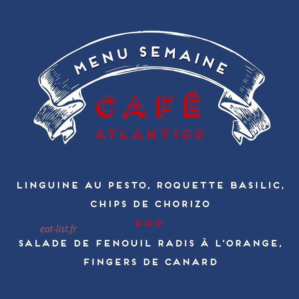 Café Atlantico — carte page 1