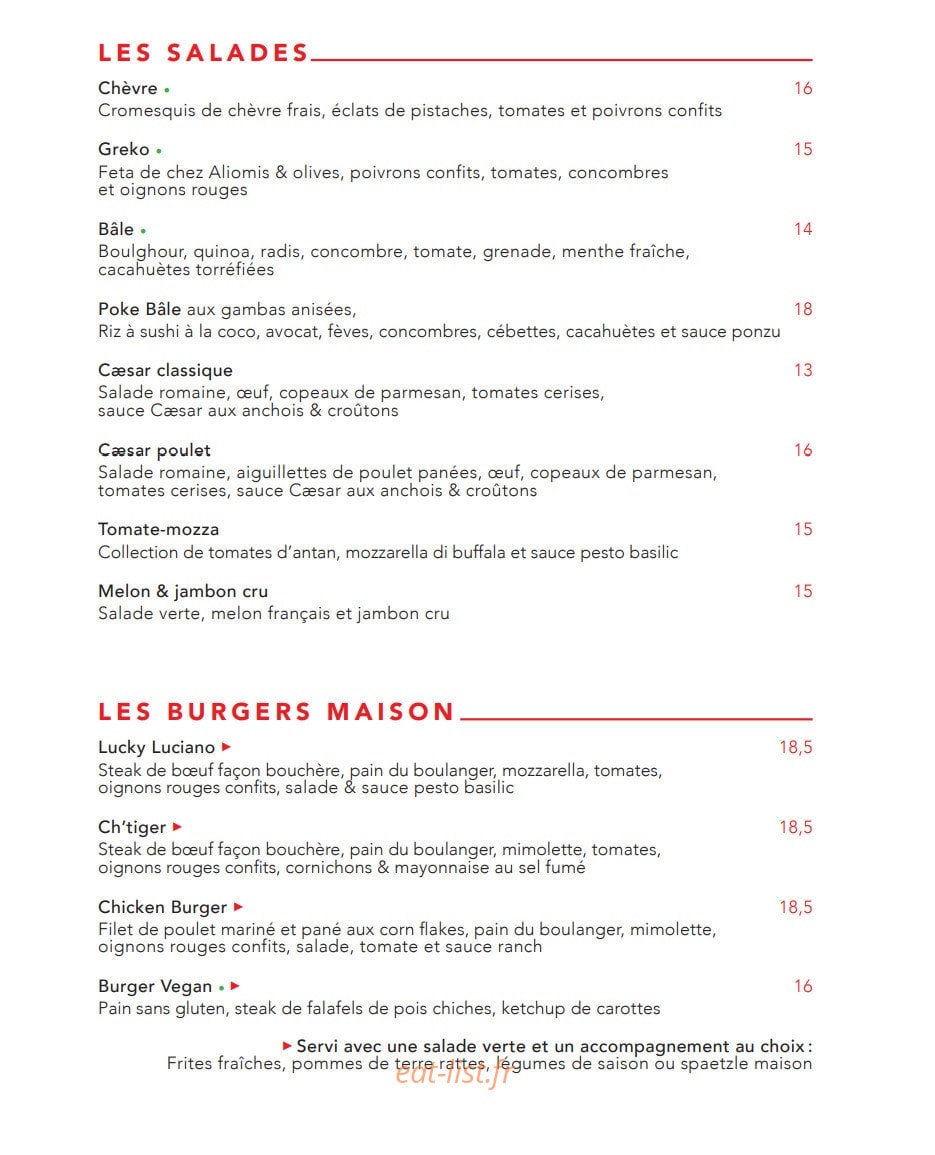 Café Bâle — carte page 3