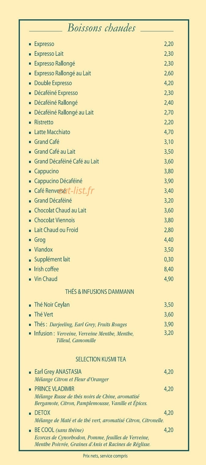 Café Broglie — carte page 3