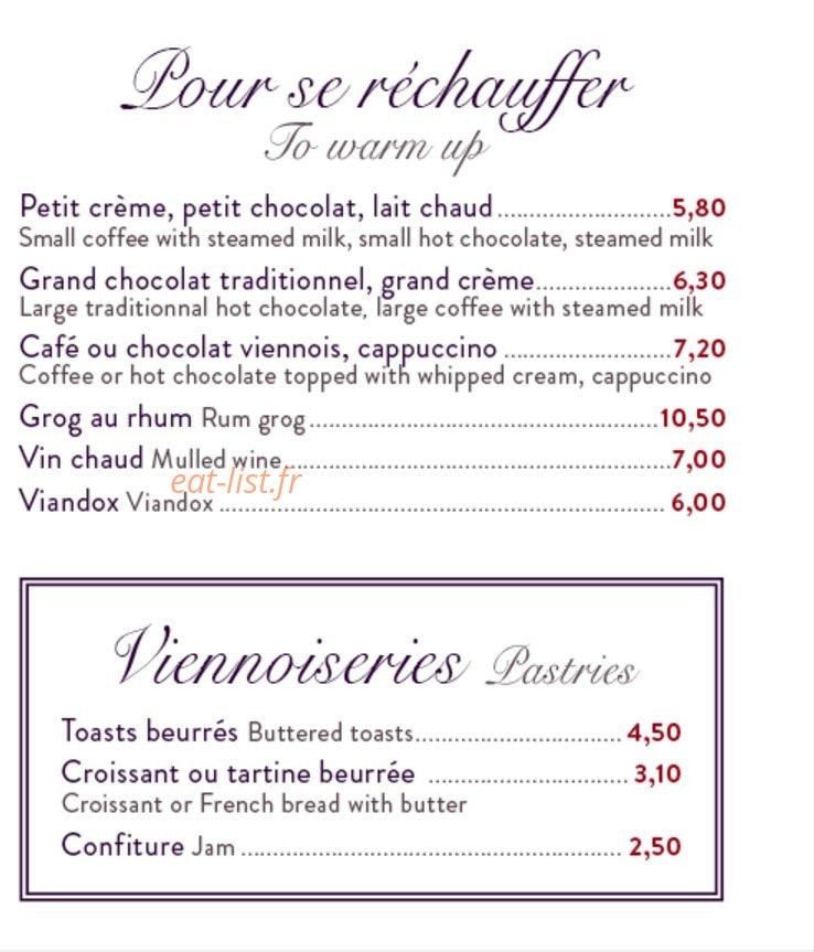 Café Kléber — carte page 6