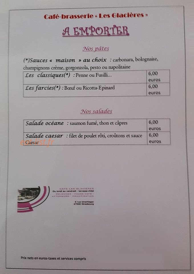 Café les Glacières — carte page 2