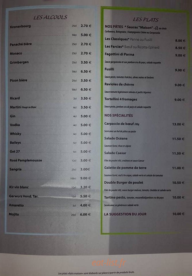Café les Glacières — carte page 3