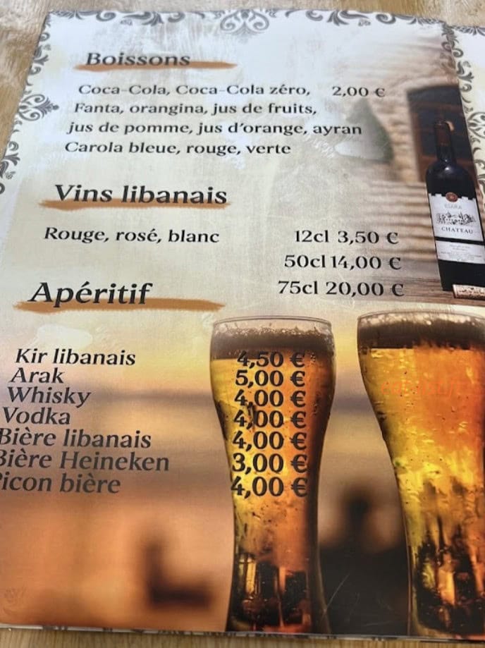 Chef Ali — carte page 3