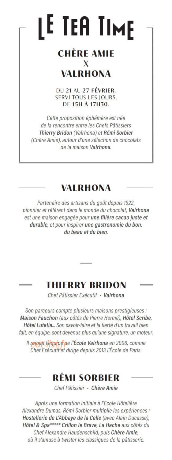 Chère Amie — carte page 20