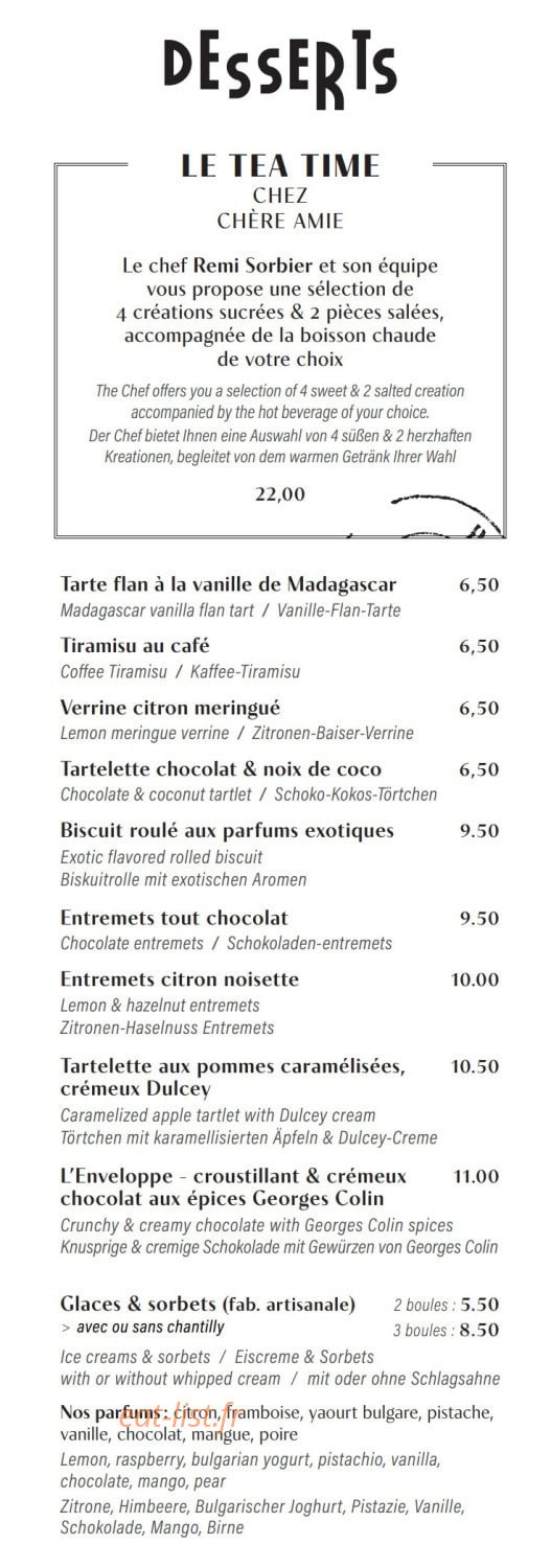 Chère Amie — carte page 17