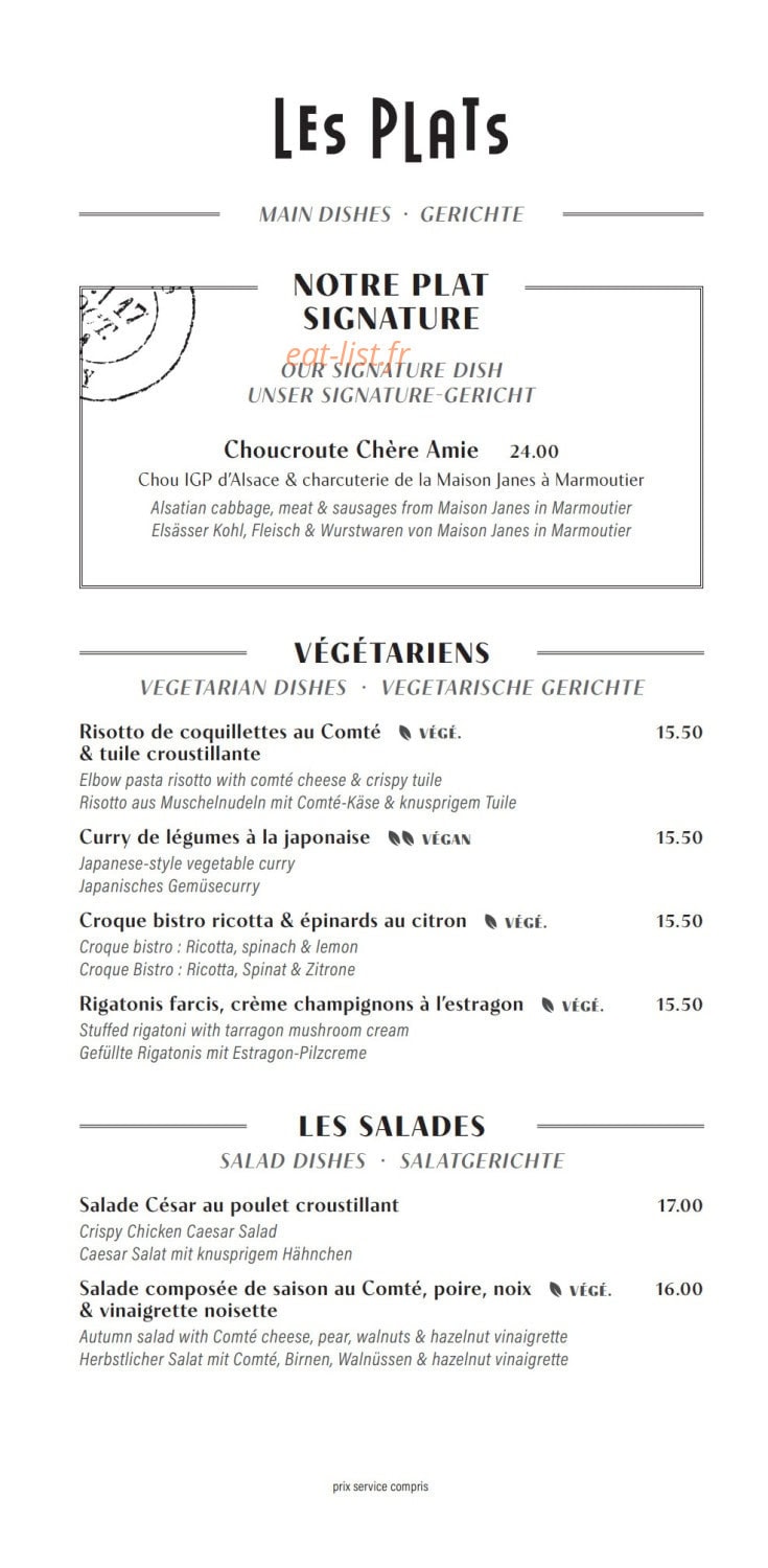 Chère Amie — carte page 8