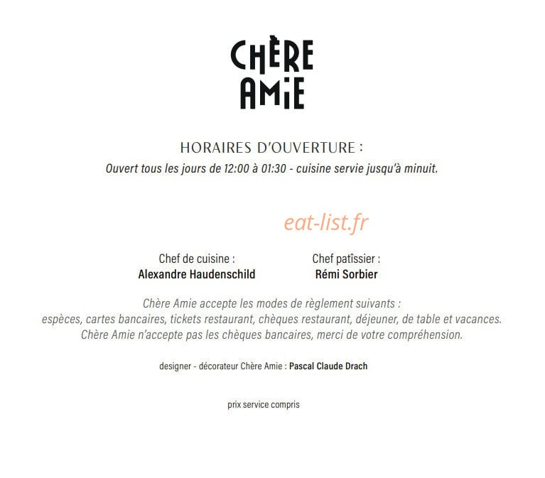Chère Amie — carte page 4