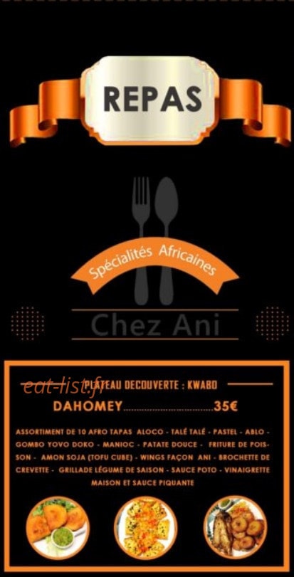 Chez Ani — carte page 1