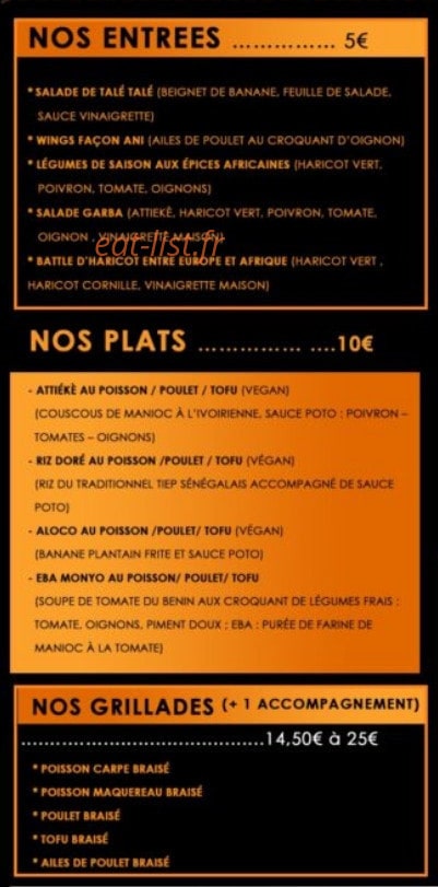 Chez Ani — carte page 2
