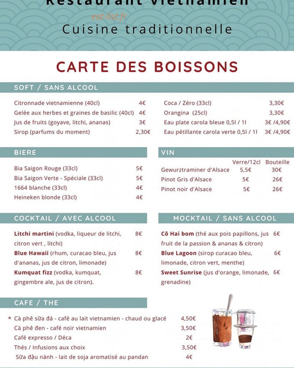 Chez Cô Hai — carte page 4