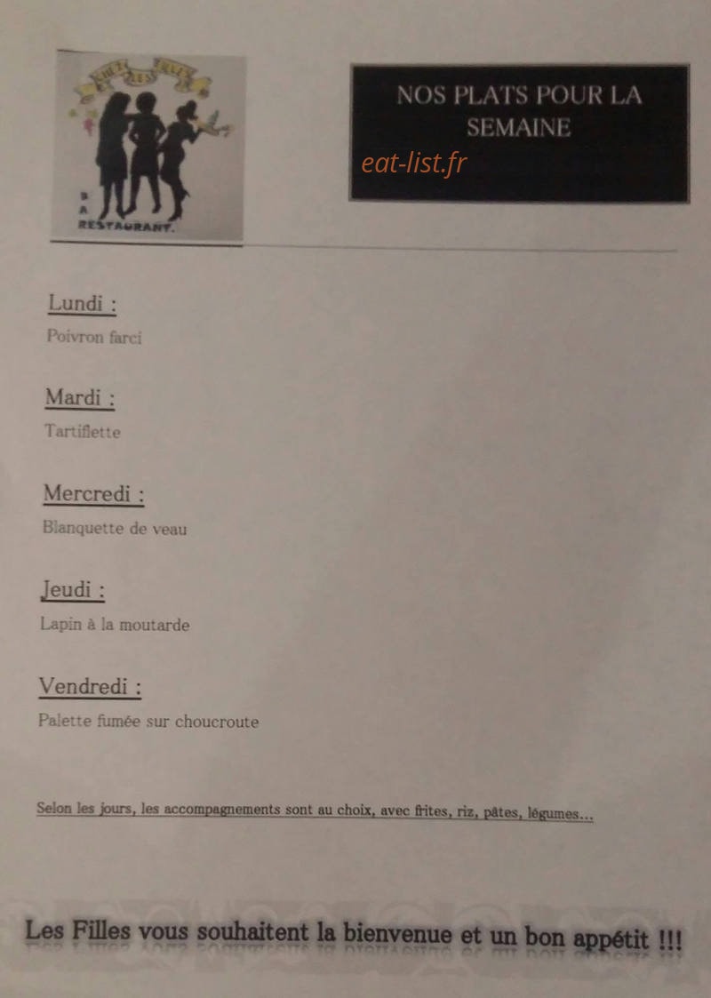 Chez les filles — carte page 1