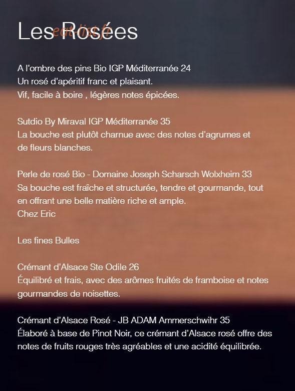 Chez Paulette — carte page 6