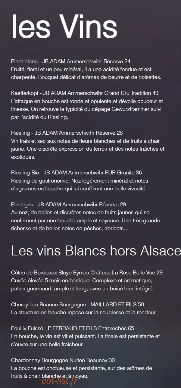 Chez Paulette — carte page 4