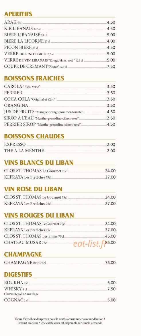 Chez Rita — carte page 4