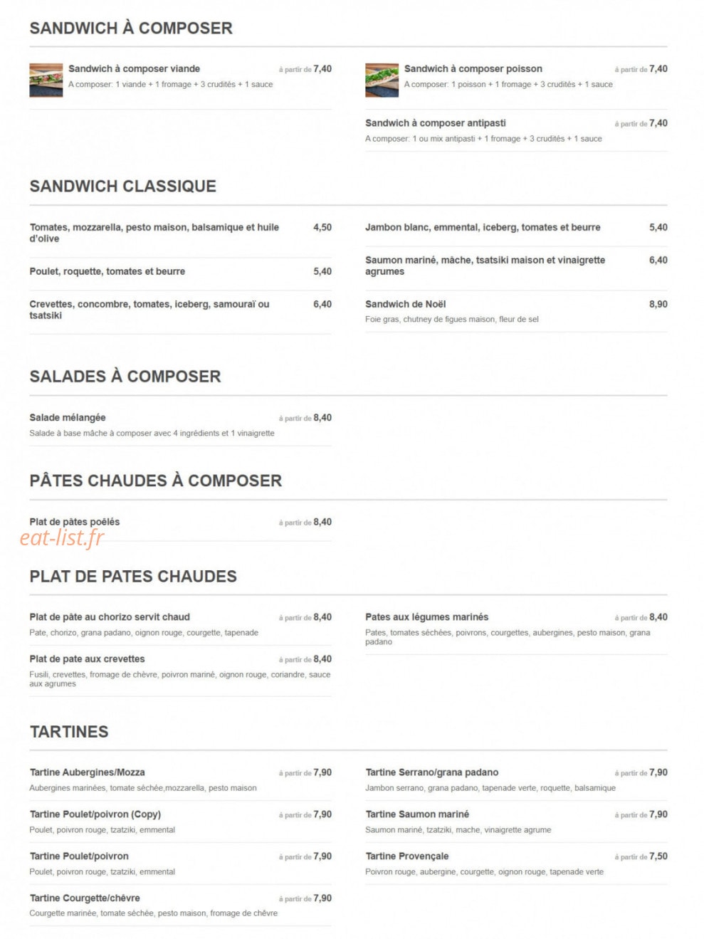 Chez Victor — carte page 1
