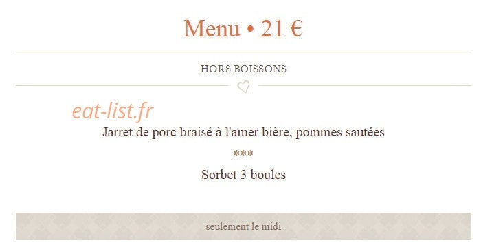 Chez Yvonne — carte page 14