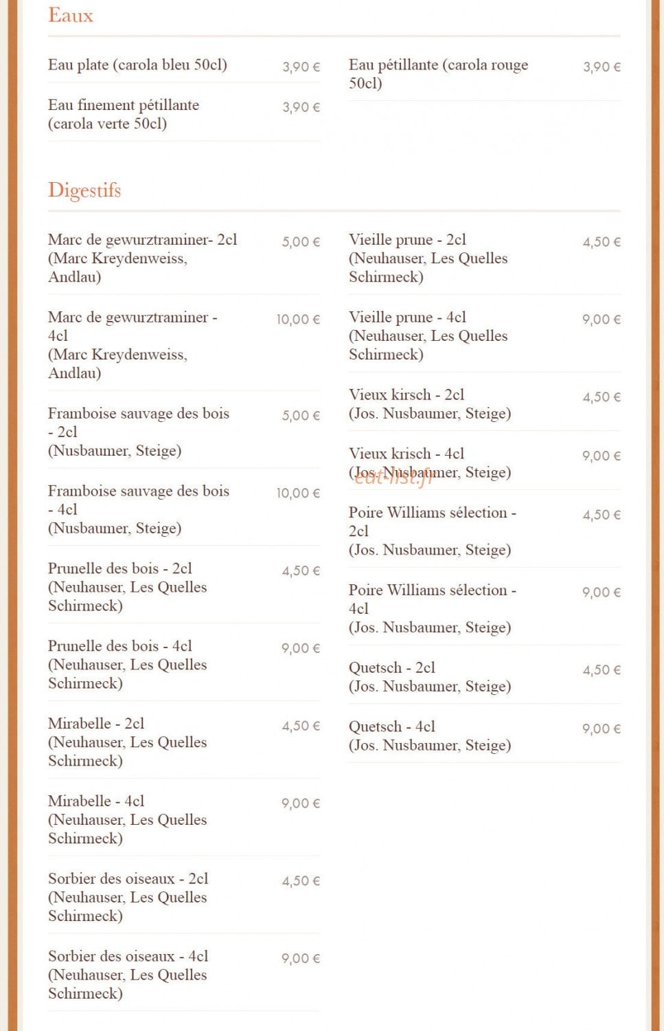 Chez Yvonne — carte page 21