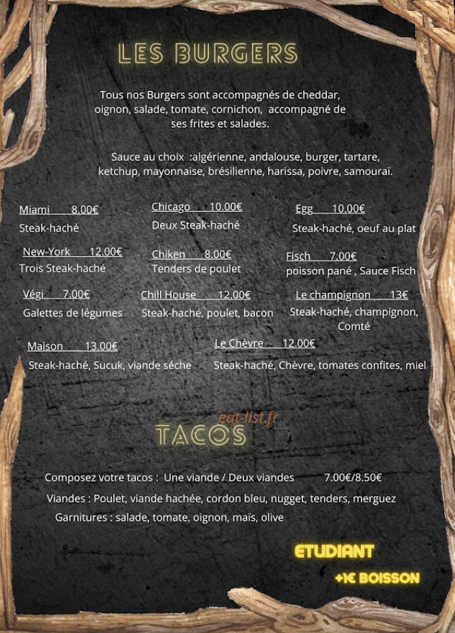 Chill House — carte page 3