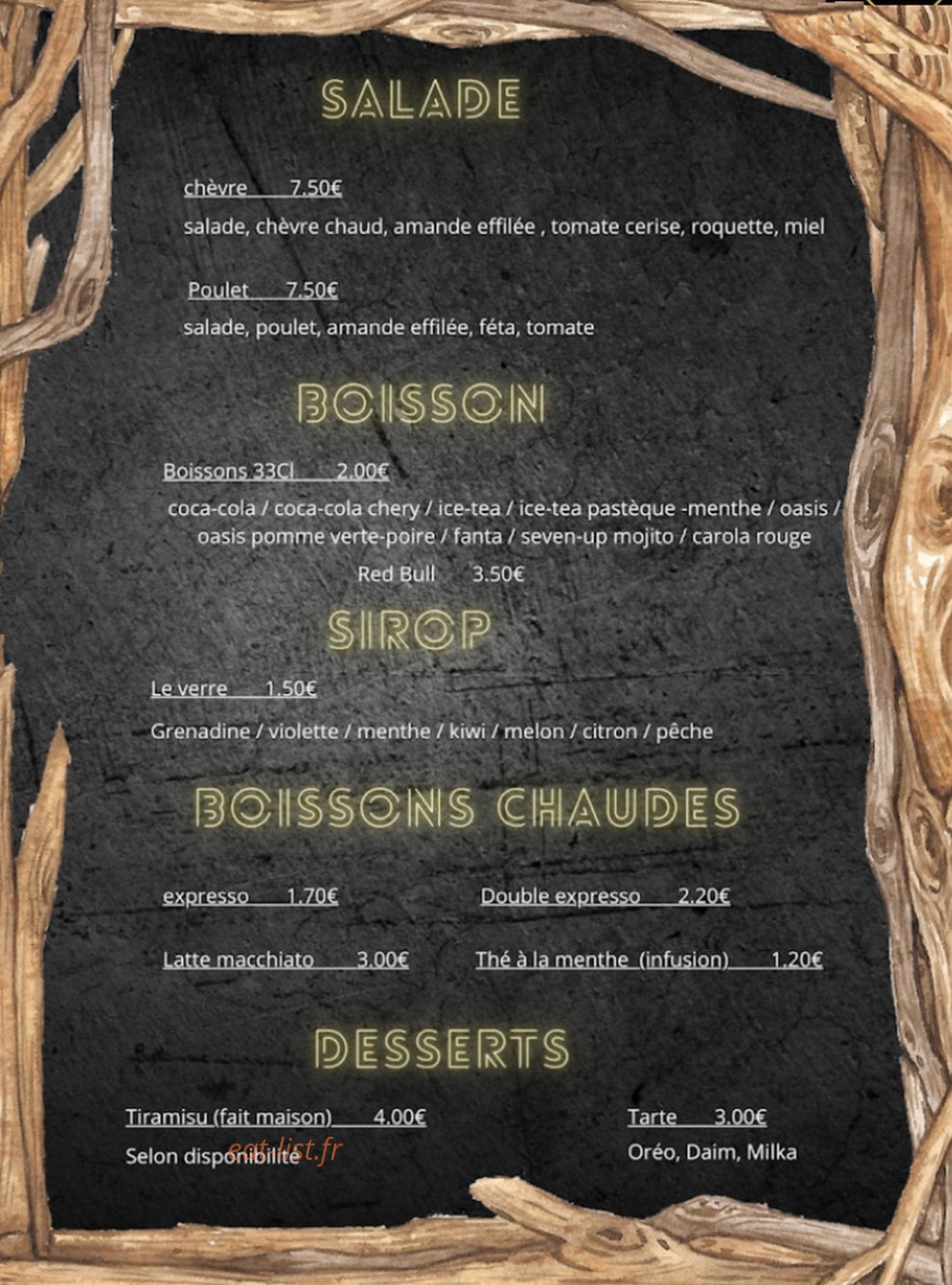 Chill House — carte page 4