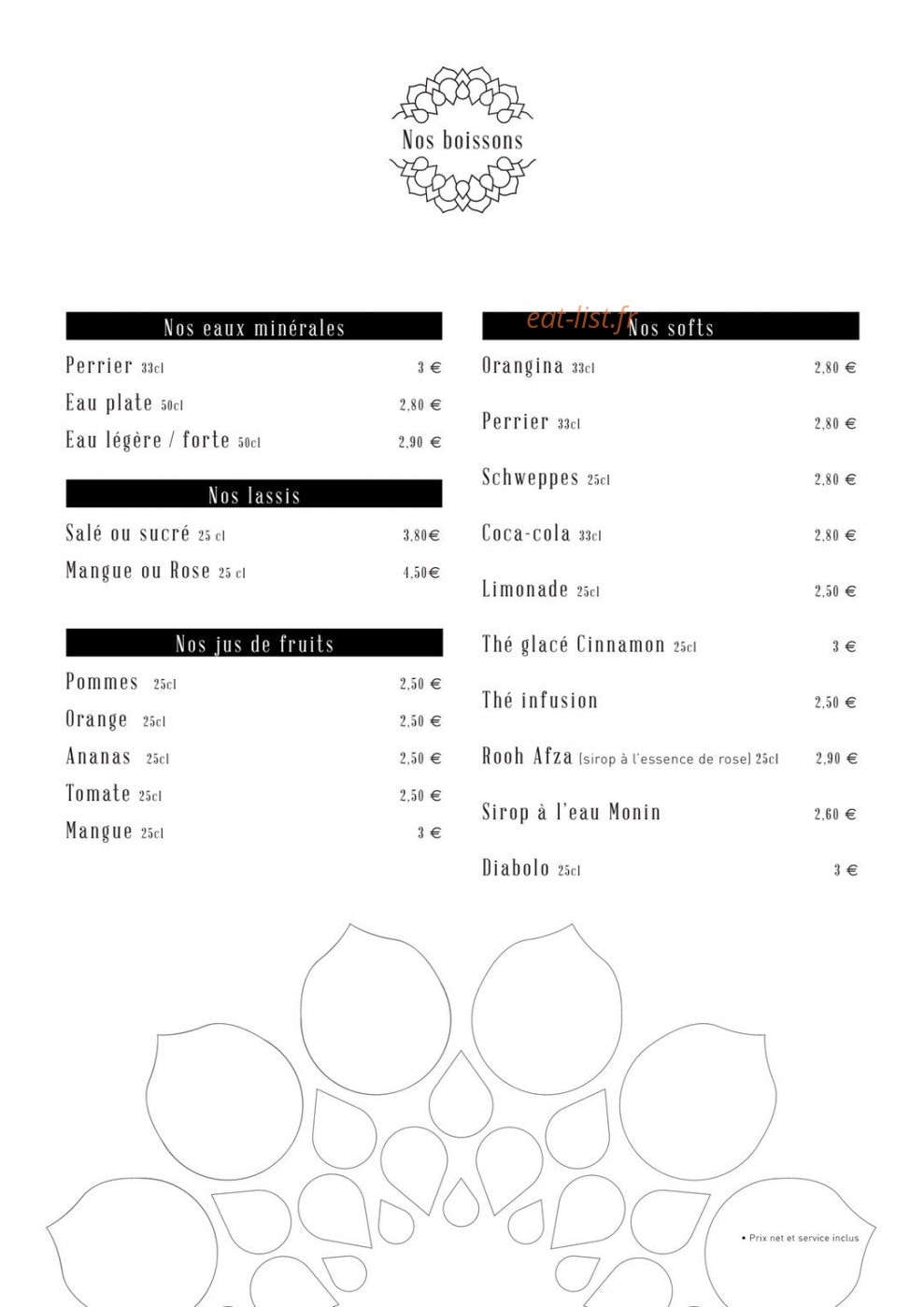 Cinnamon — carte page 2