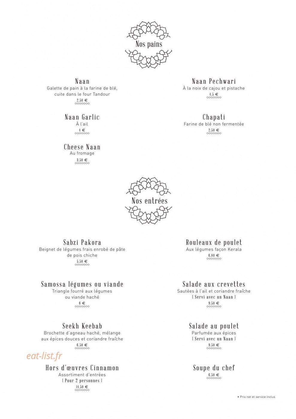 Cinnamon — carte page 3