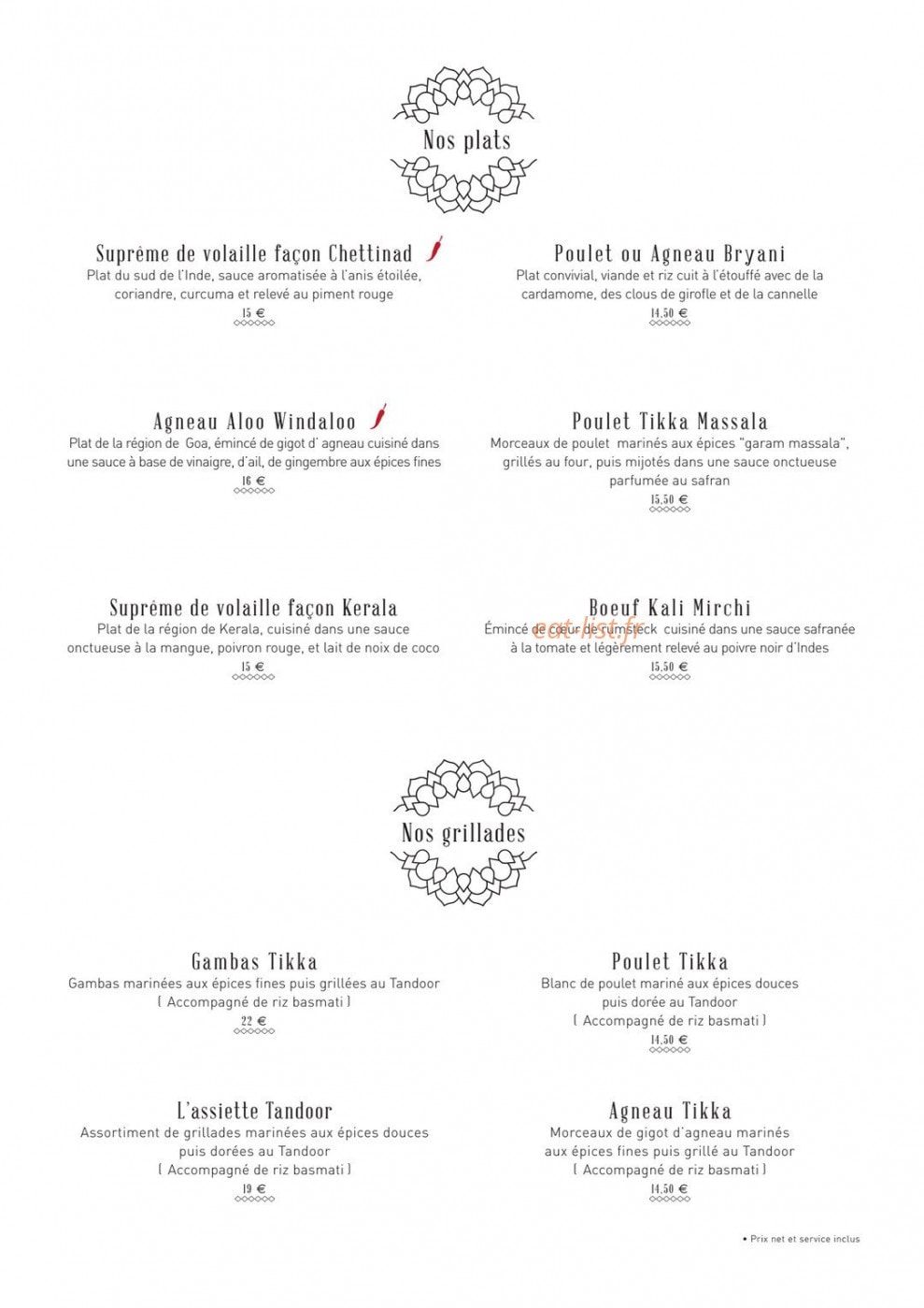 Cinnamon — carte page 4