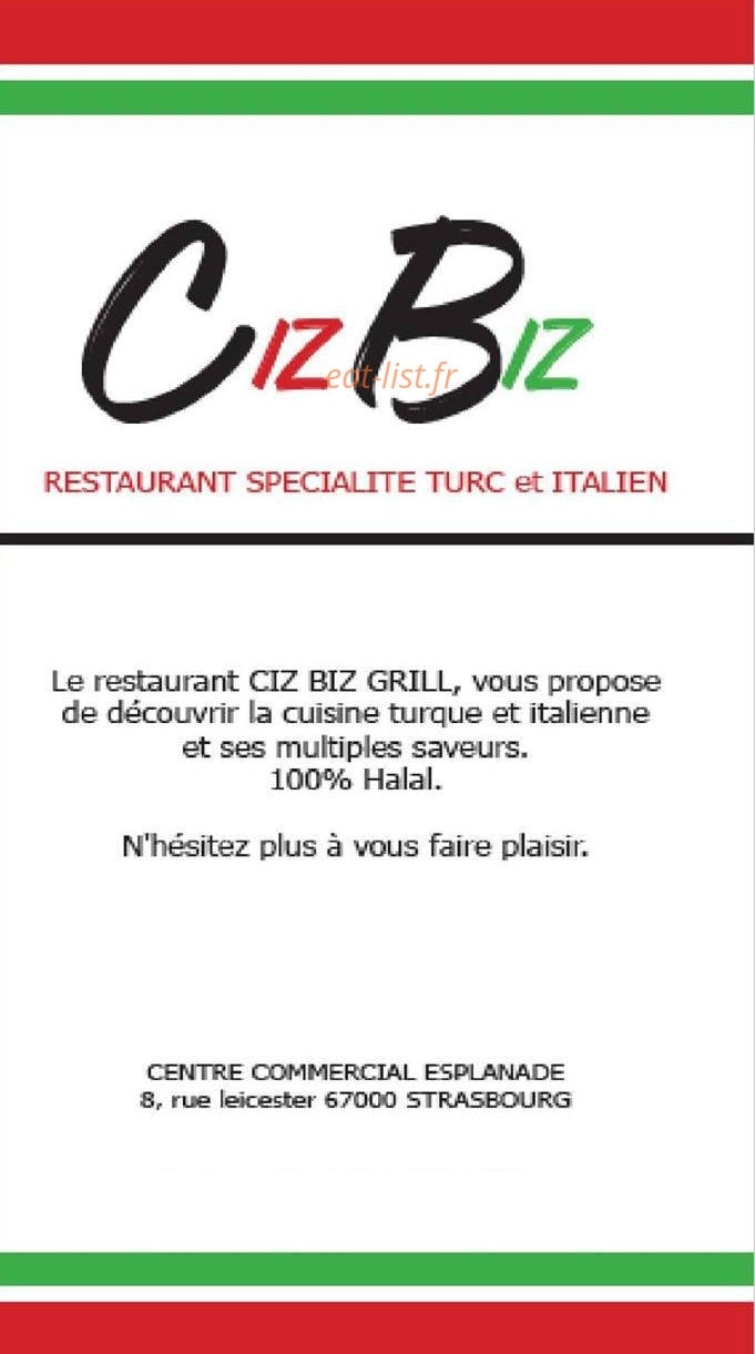 Ciz biz — carte page 1