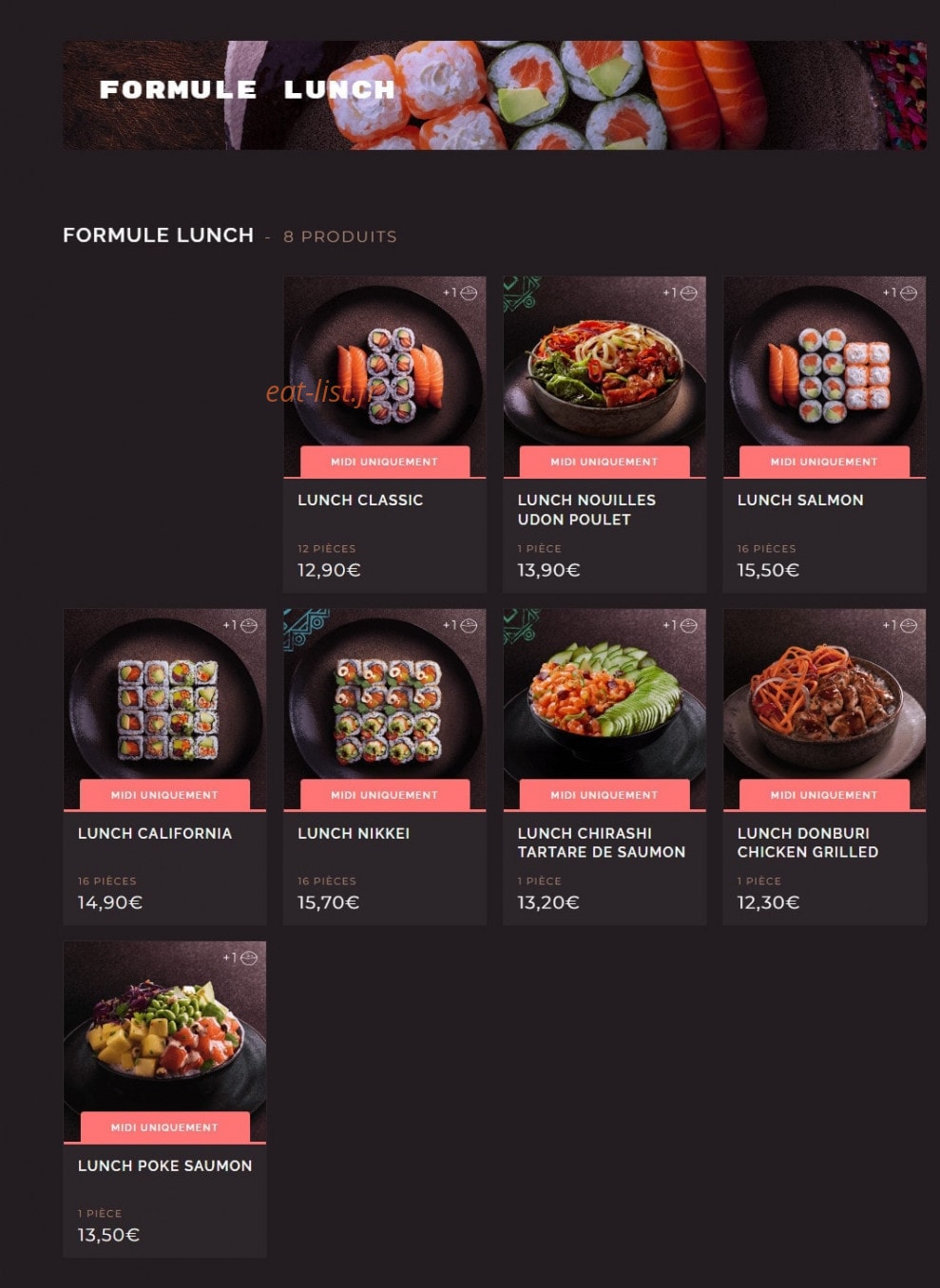 Côté Sushi — carte page 3