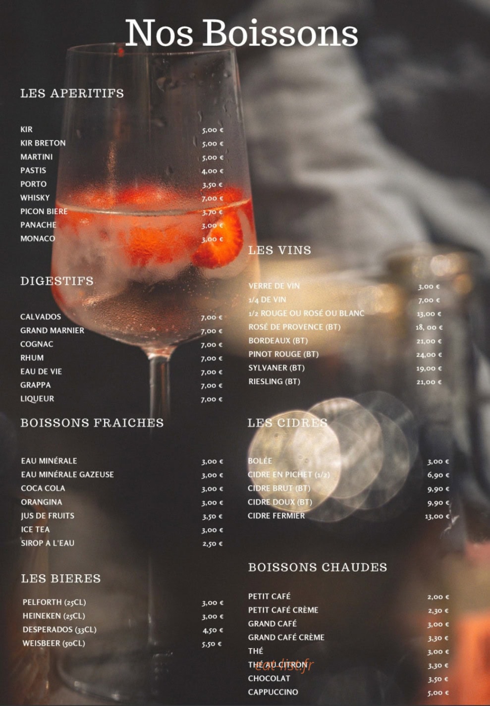 Crêperie Bol d'Air — carte page 9