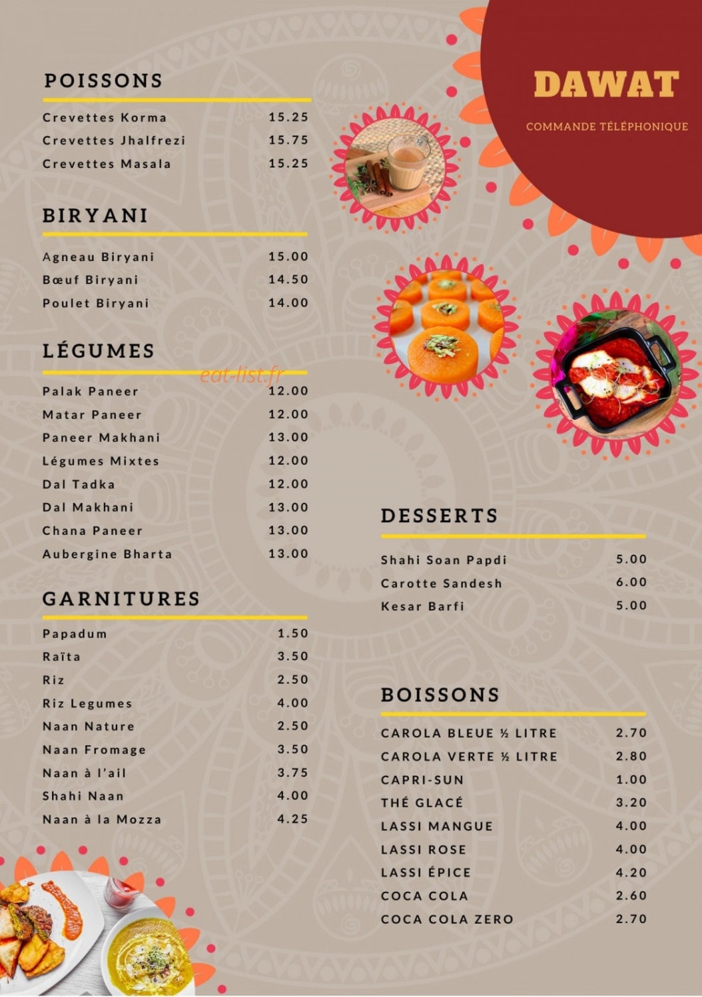Dawat — carte page 2