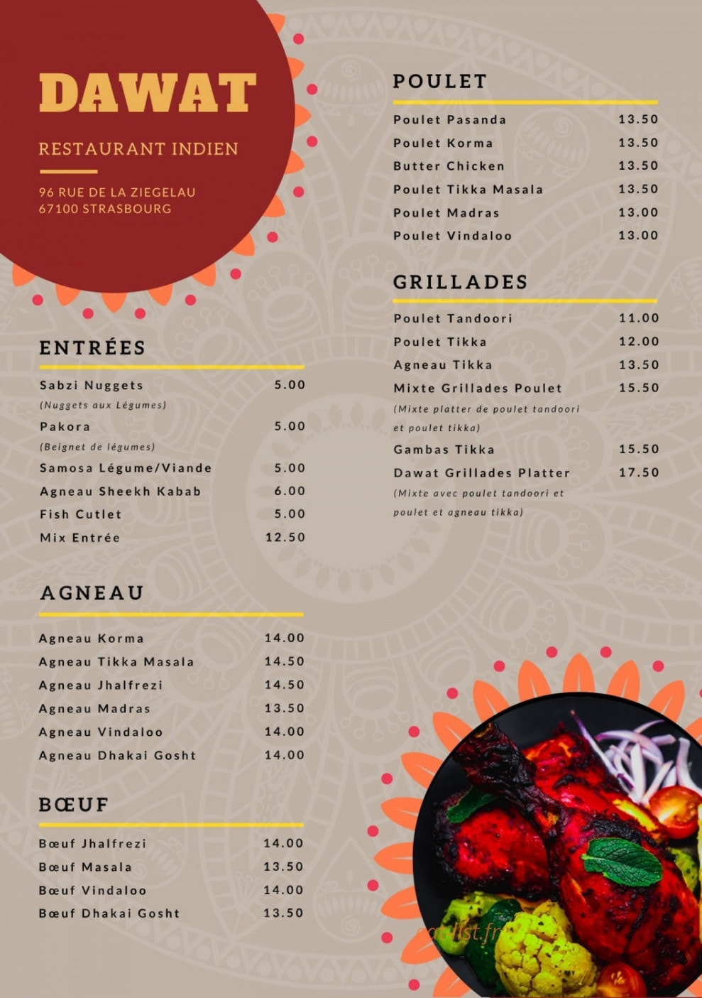 Dawat — carte page 1