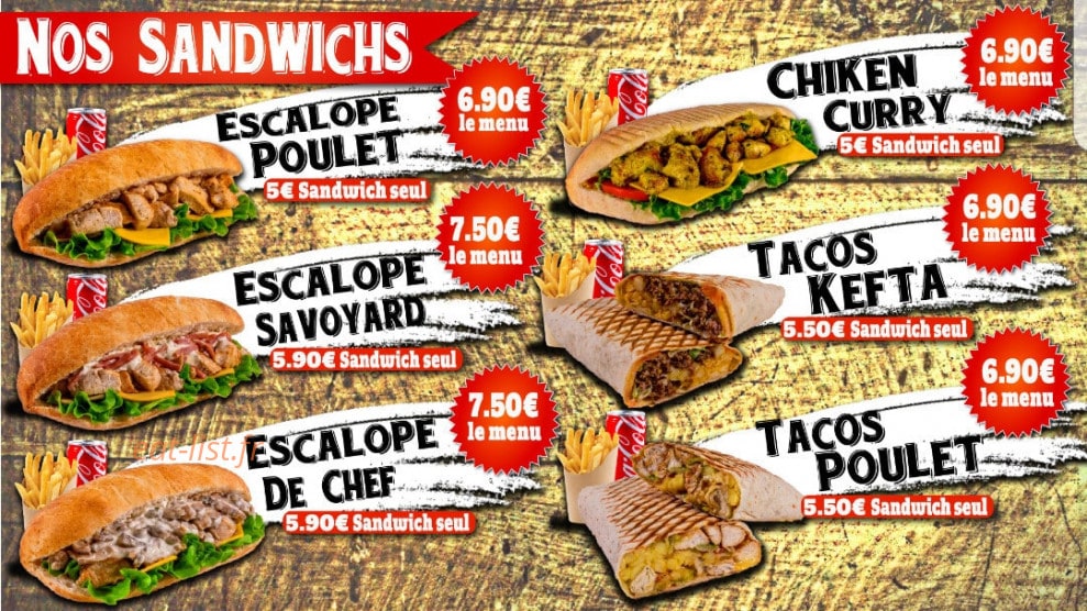 Delicious Food — carte page 2