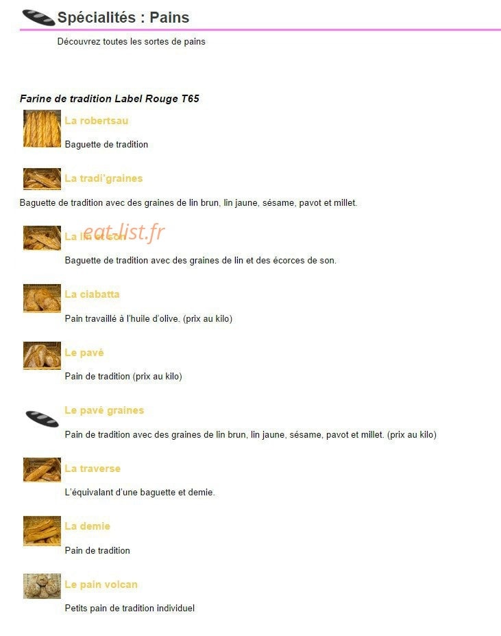 Du Blé au Pain — carte page 1