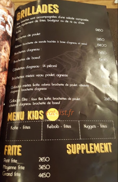 Elite Steak House — carte page 3