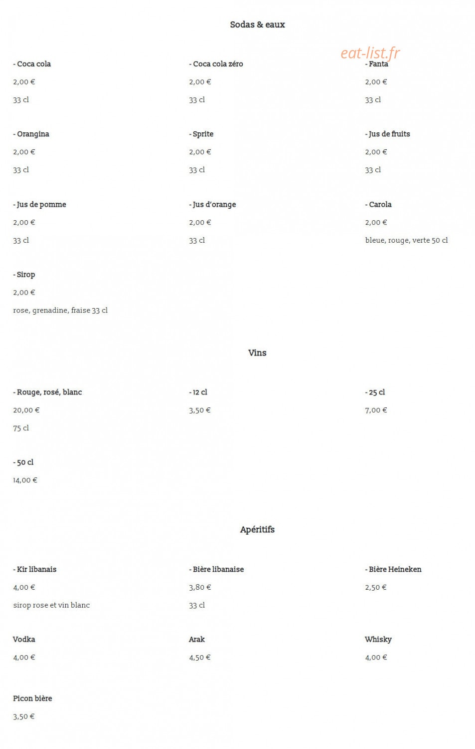 Falafilo — carte page 5