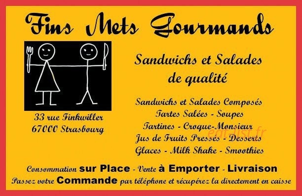 Fins Mets Gourmands — carte page 1
