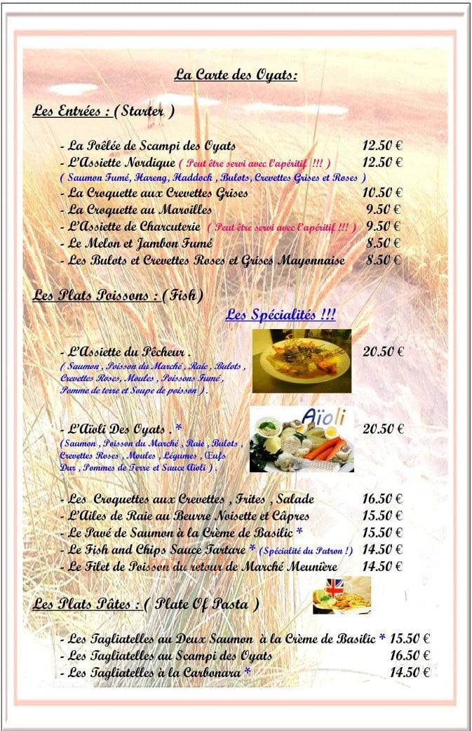 Fresh Burritos — carte page 1