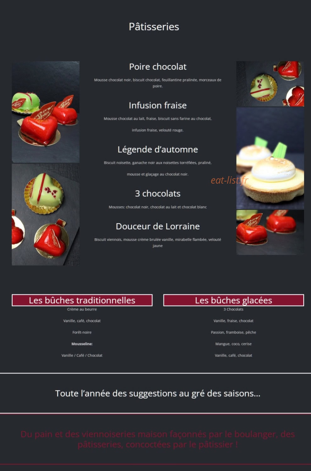 Gerome Boulangerie — carte page 1