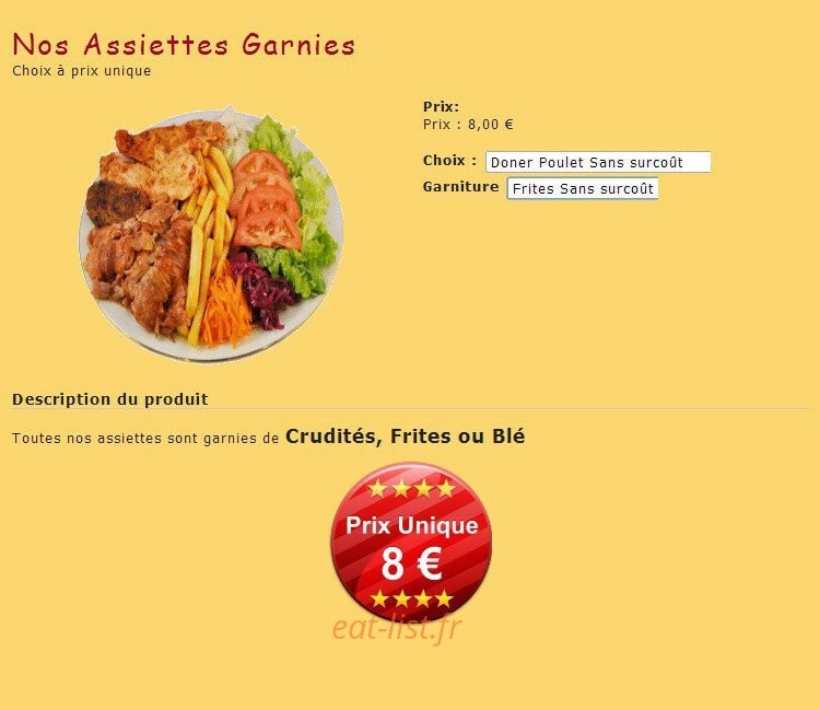 Good Snack — carte page 1