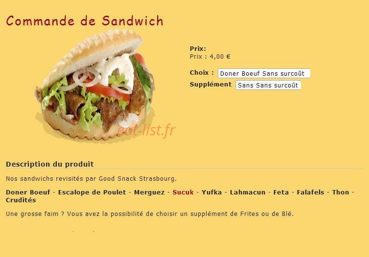 Good Snack — carte page 3