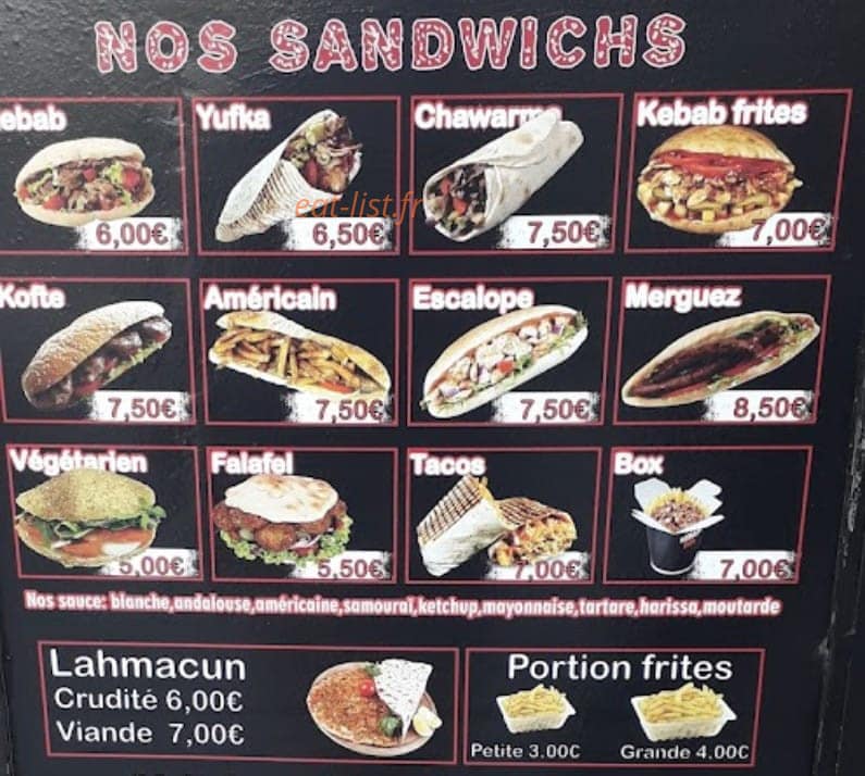 Grill kebab — carte page 1