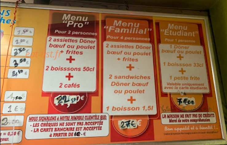 Guzel Snack Grill — carte page 1