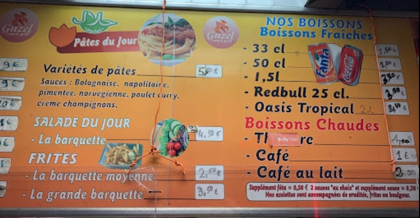 Guzel Snack Grill — carte page 2