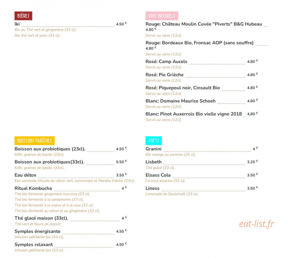 Harmonie Bowl and Juice — carte page 2