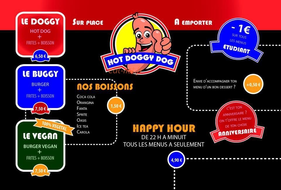 Hot doggy dog — carte page 1