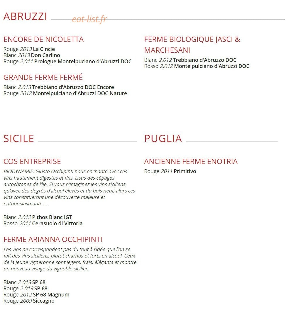 In Vino Veritas — carte page 6