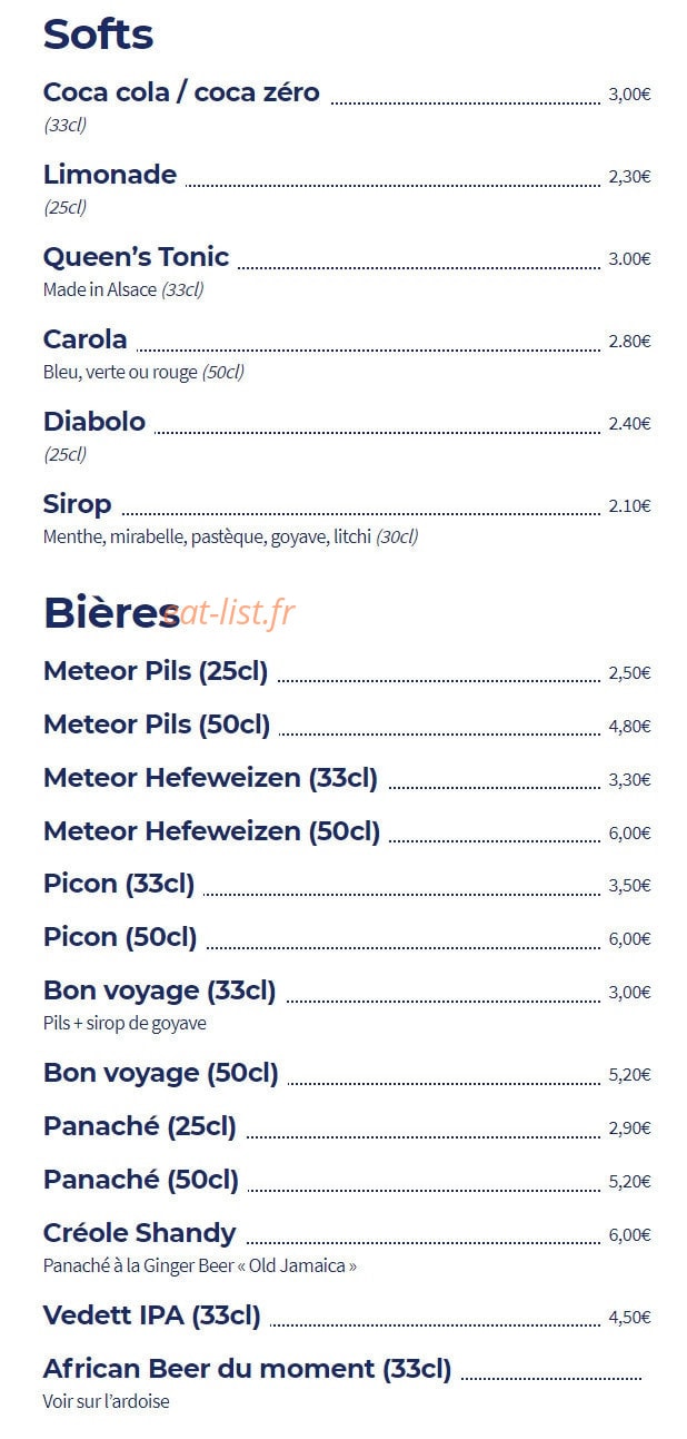 Jabiru Café — carte page 5