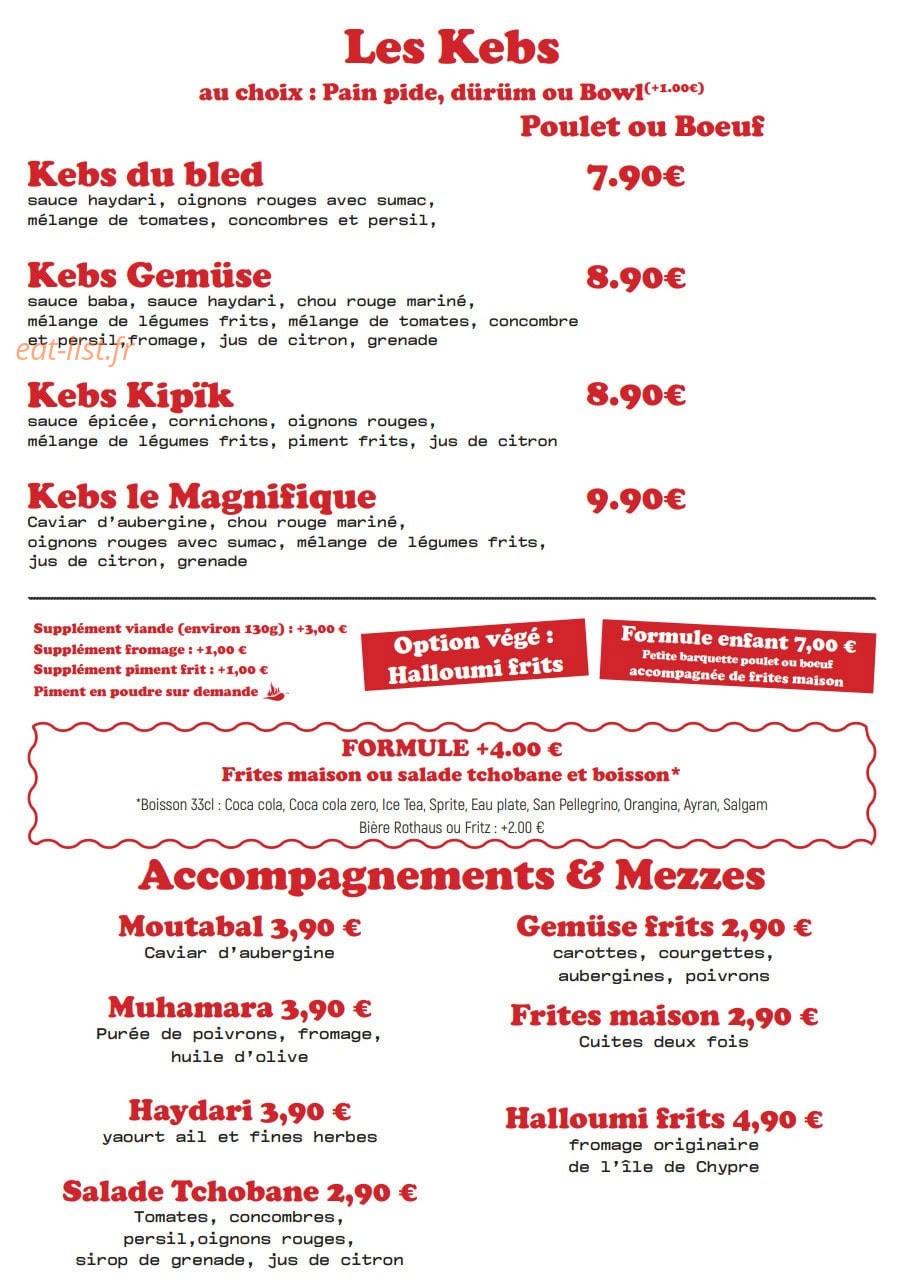 Kebs Baba — carte page 1
