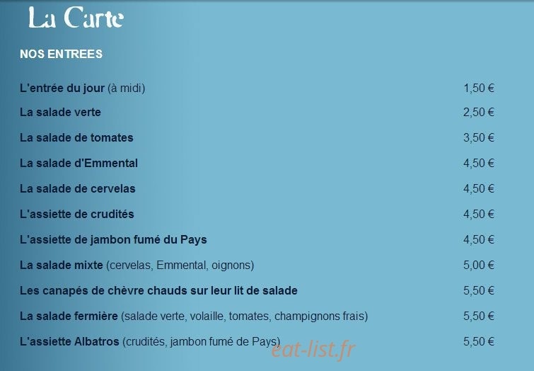 L'Albatros — carte page 2