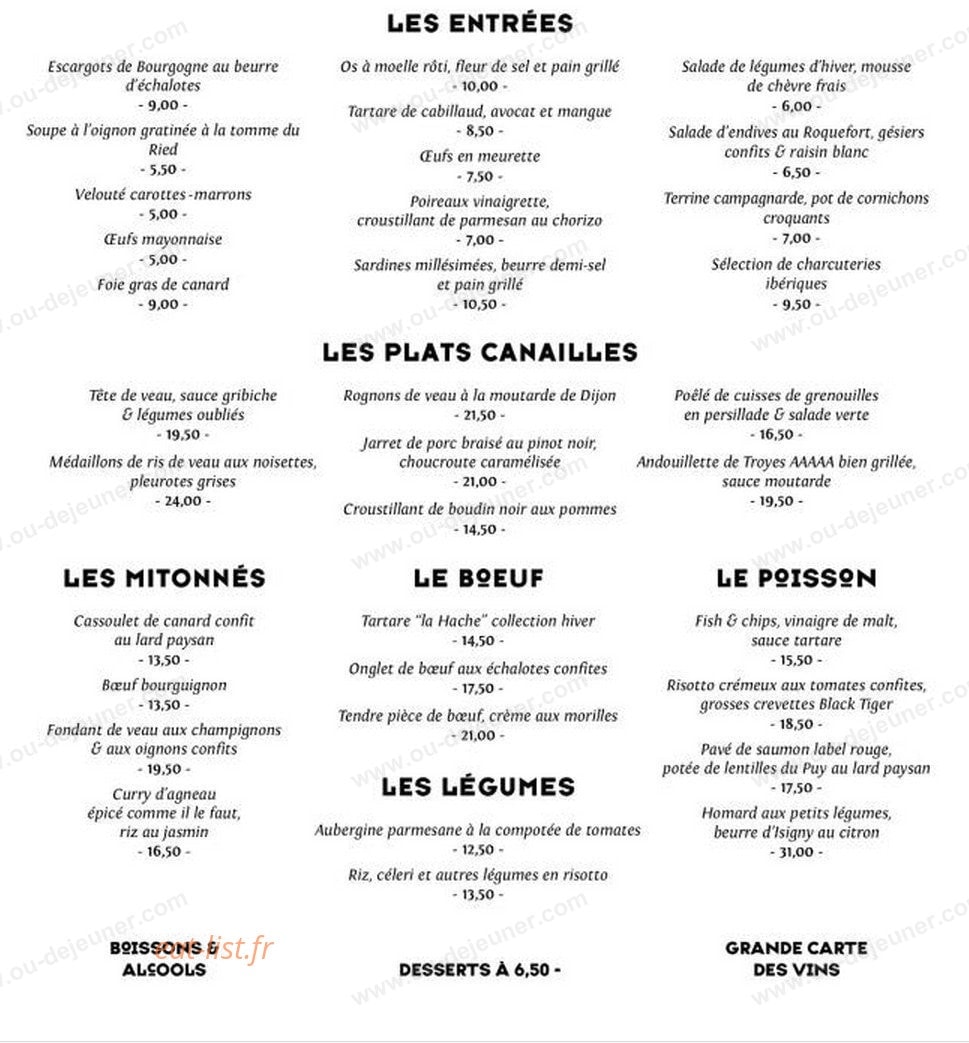 L'Epicerie — carte page 1